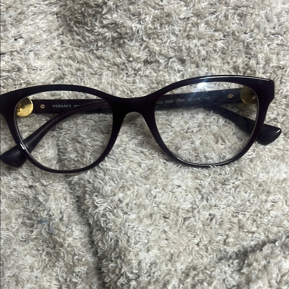 Versace Dark Purple Cat-Eye Glasses